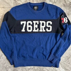 47 Philadelphia 76ers Mens Blue Long Sleeve Fashion Sweatshirt